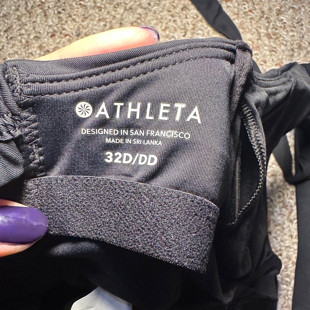 Athleta Black Swimsuit Top - 32D/DD - Picture 3 of 3